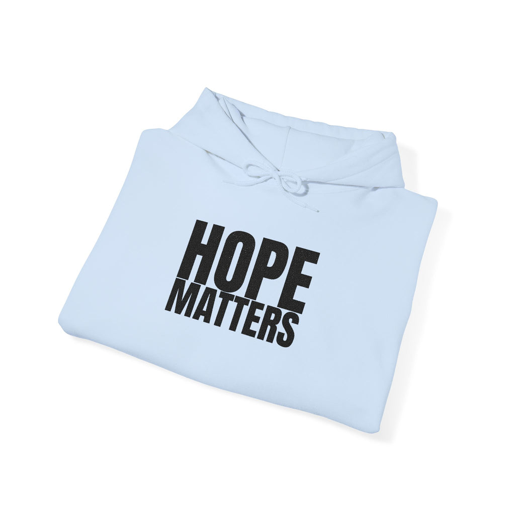 Multi Color - Hope Matters - Hoodie — Minimal Black Square Anchor Logo Pullover