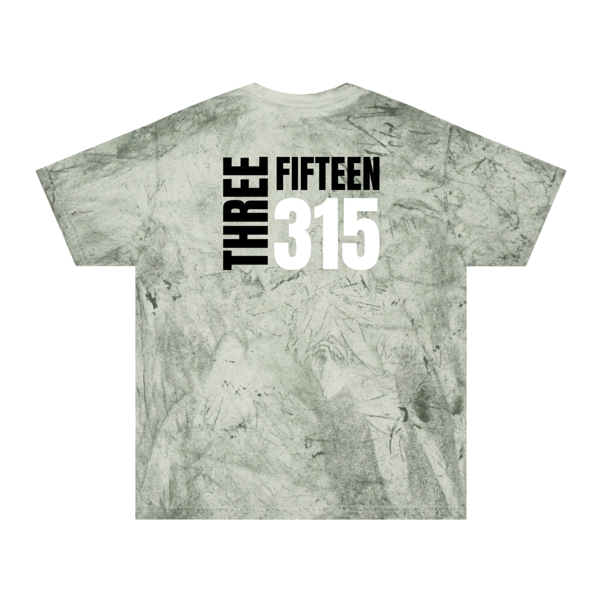 111 - Tie-Dye Multi Color Bold 315 Tee — Vintage Yellow Acid-Wash T-Shirt
