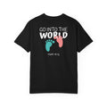 01 - Multi Colors “Go Into the World” Graphic T-Shirt