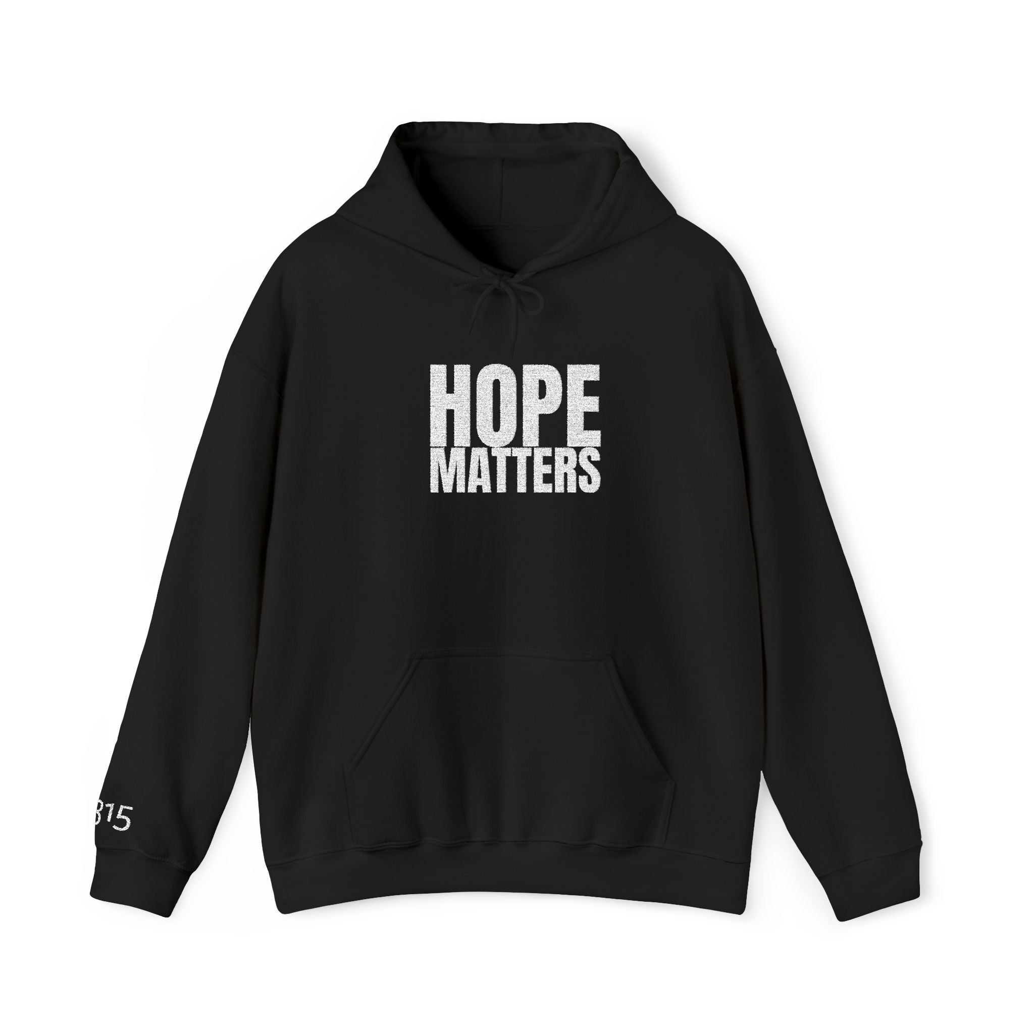 Multi Color - Hope Matters - Hoodie — Minimal Black Square Anchor Logo Pullover