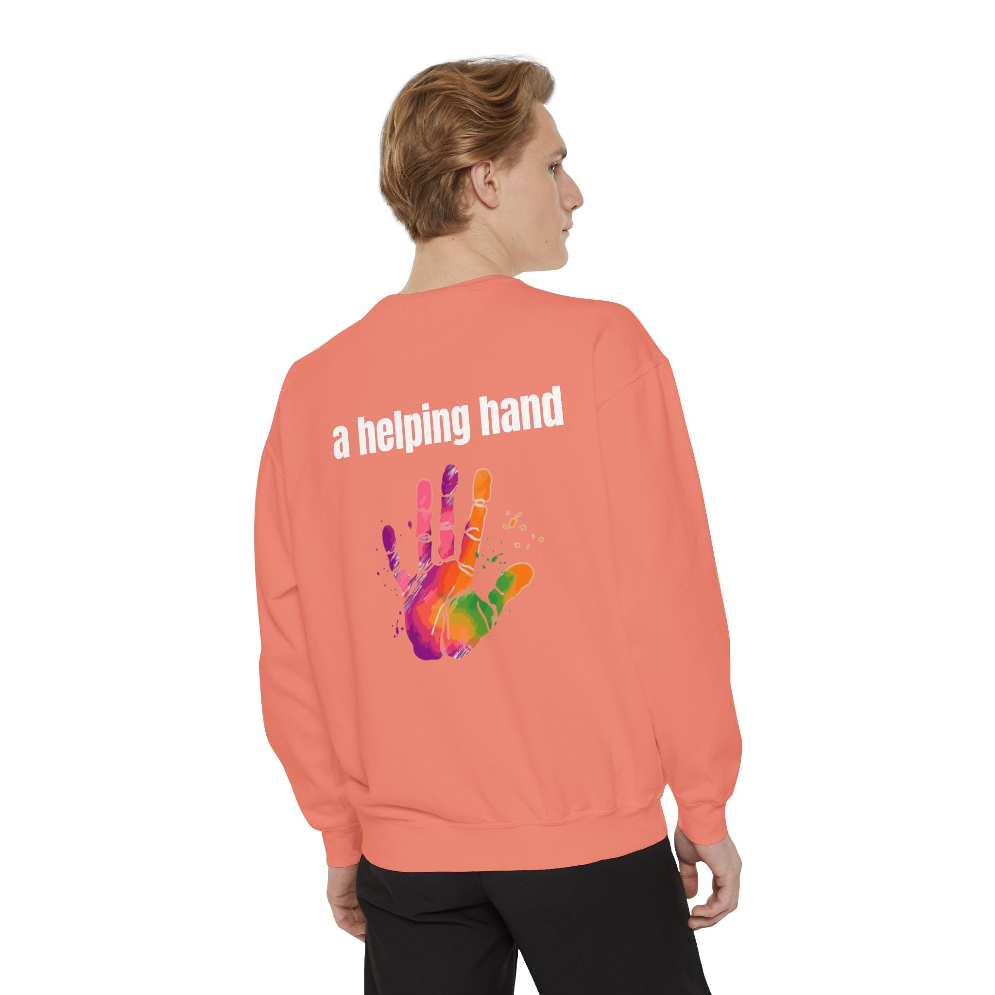 Got Hope - Multi Color Cozy “A Helping Hand” Unisex Garment-Dyed Sweatshirt for Everyday Comfort