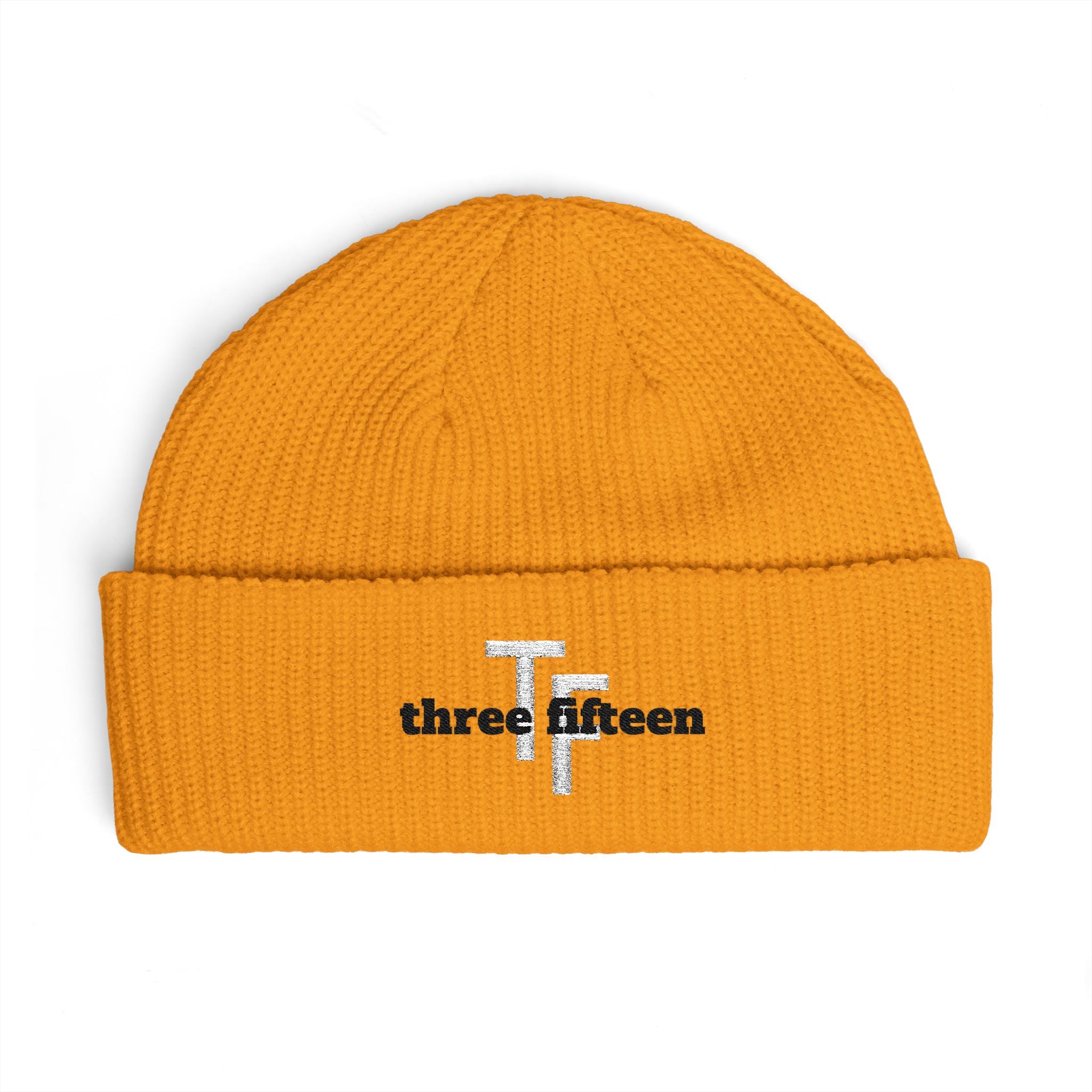 3 - Cuff Beanie — Embroidered "threefifteen" Logo Knit Hat
