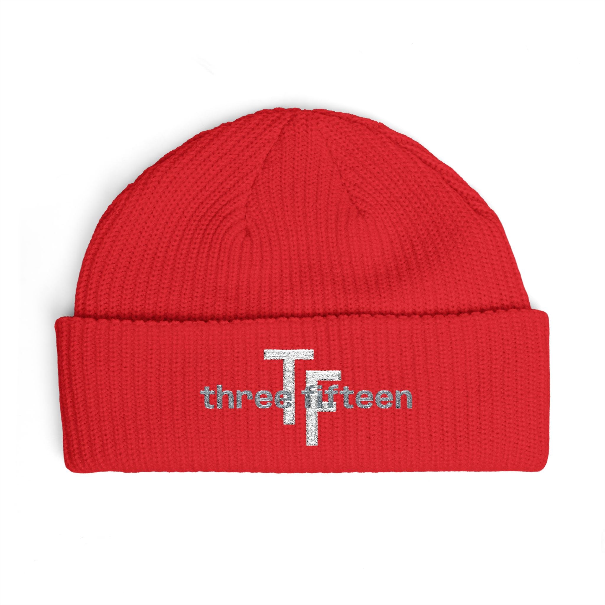 3 - Cuff Beanie — Embroidered "threefifteen" Logo Knit Hat