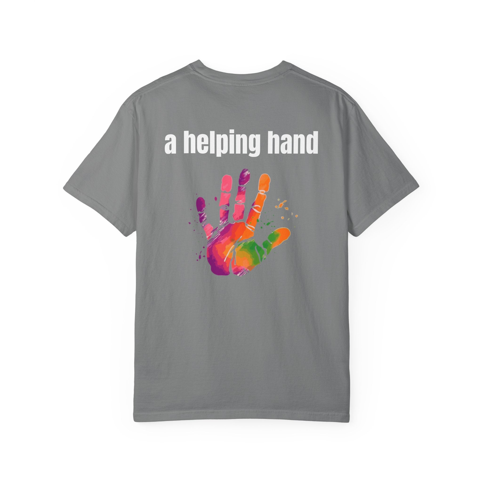 Multi Colors 315  “A Helping Hand” Graphic T-Shirt