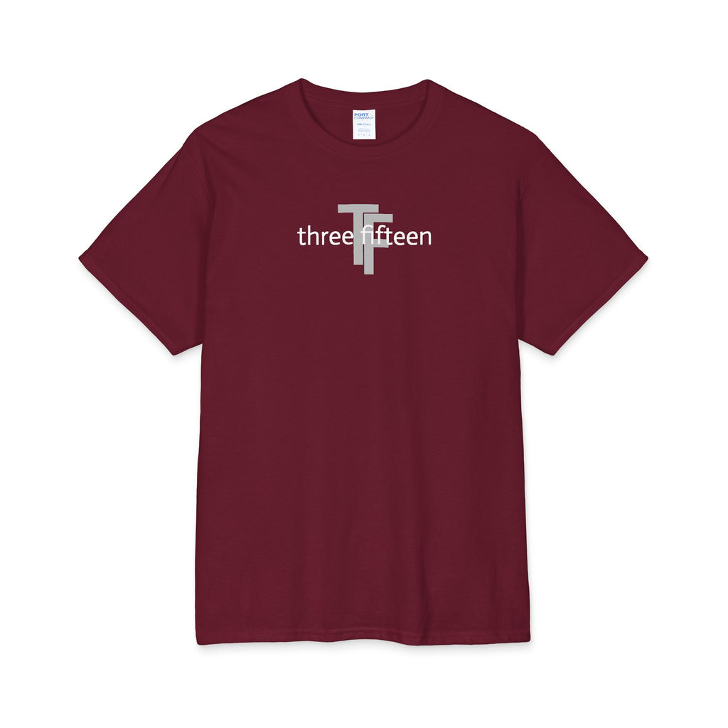 111 - Cotton Three Fifteen 315 Graphic Tee — Minimal White Cotton T-Shirt