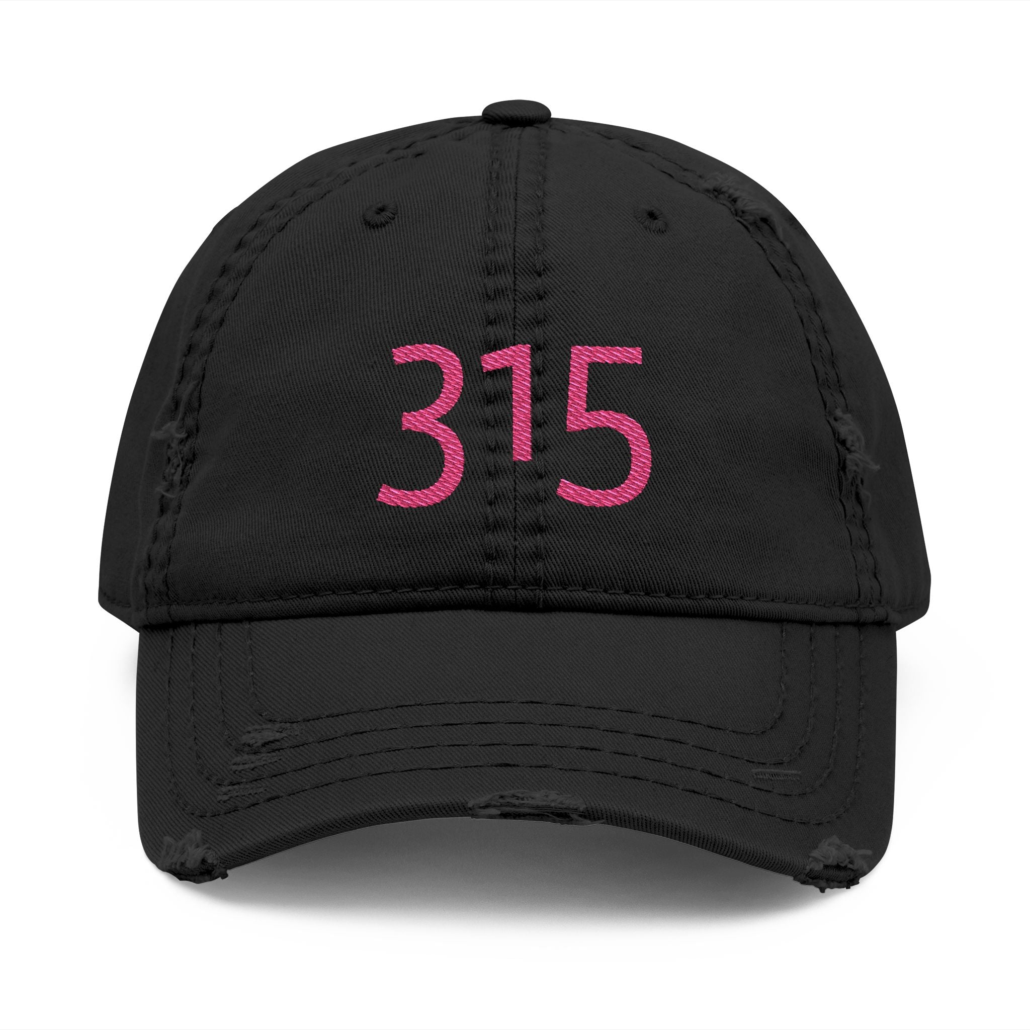 3 - Hat Distressed Embroidered Oversized 315 Dad Hat - Casual Chic Accessory