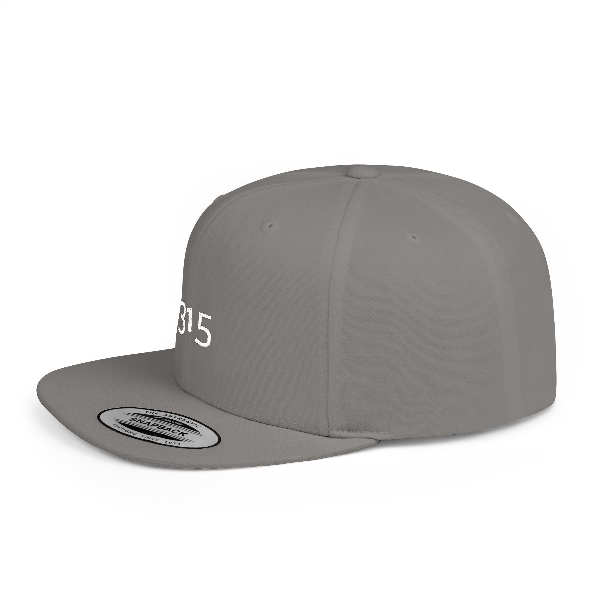 3 - Hat Custom Flat Bill Snapback Hat with 315 Design