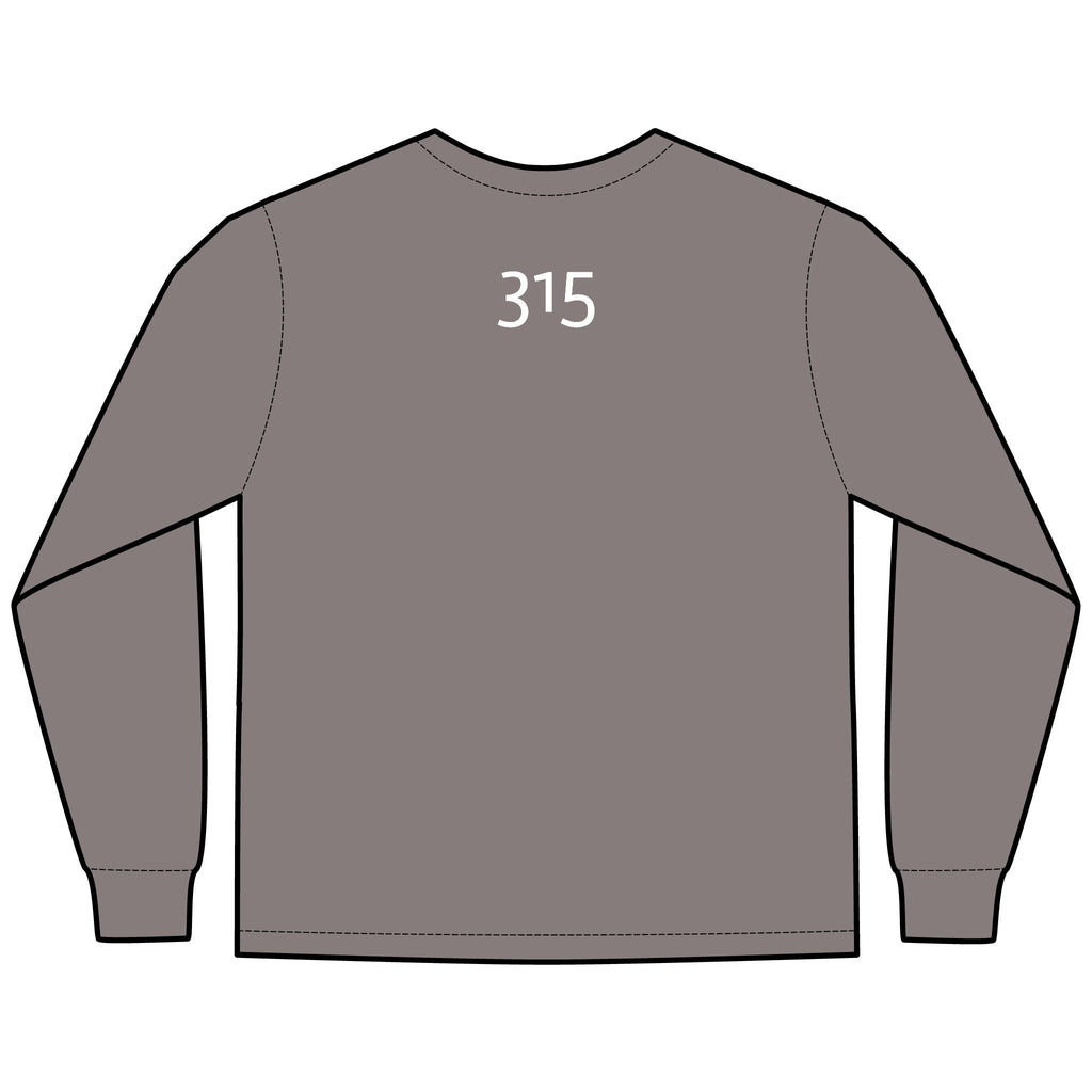 Multi Colors Hanes Garment-Dyed Long Sleeve T-Shirt with 315 Print