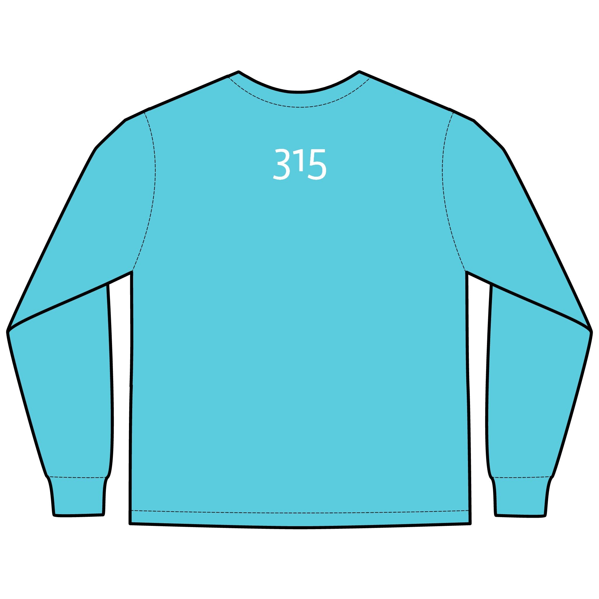 Multi Colors Hanes Garment-Dyed Long Sleeve T-Shirt with 315 Print