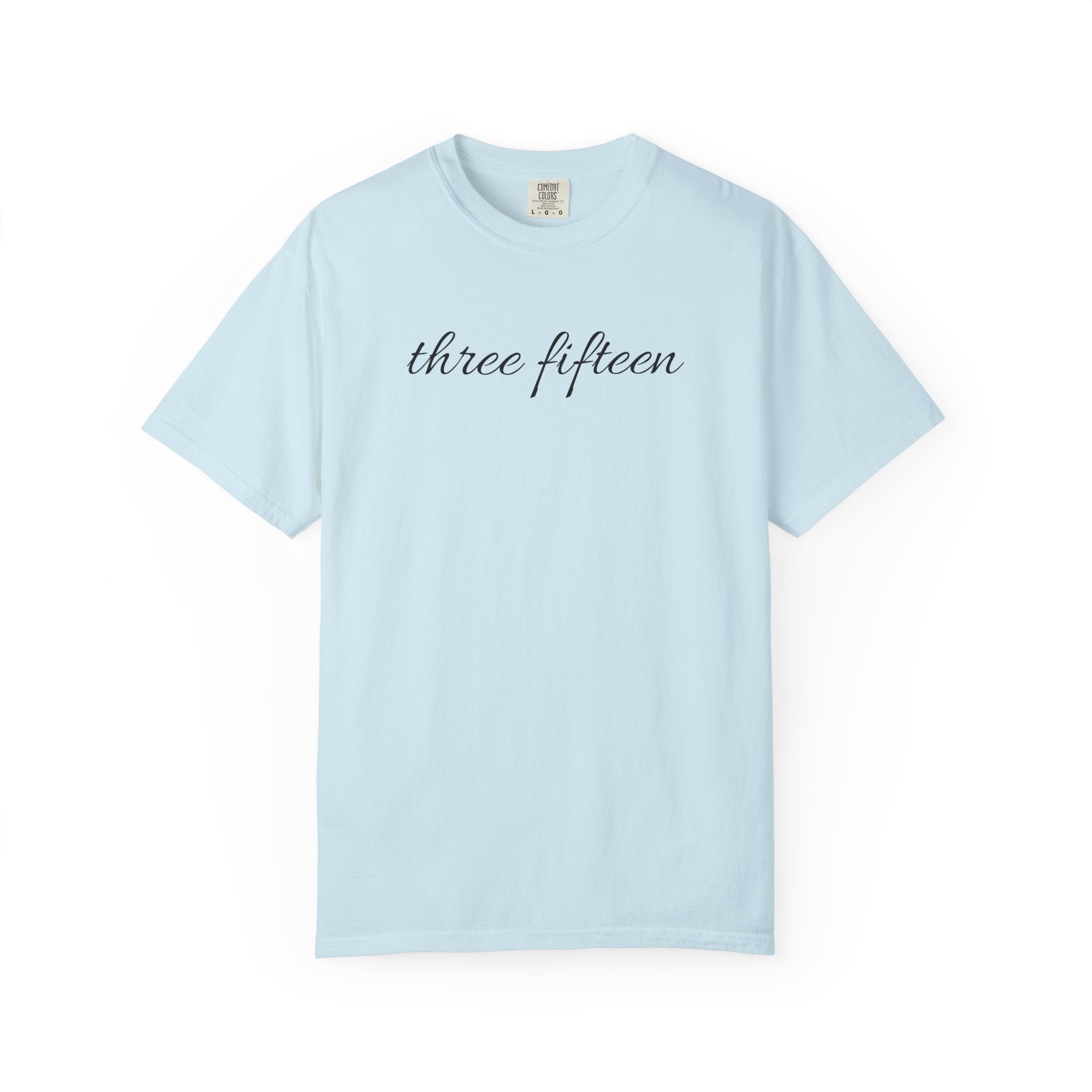 1 - Multi Colors Three Fifteen Cursive Graphic T-Shirt