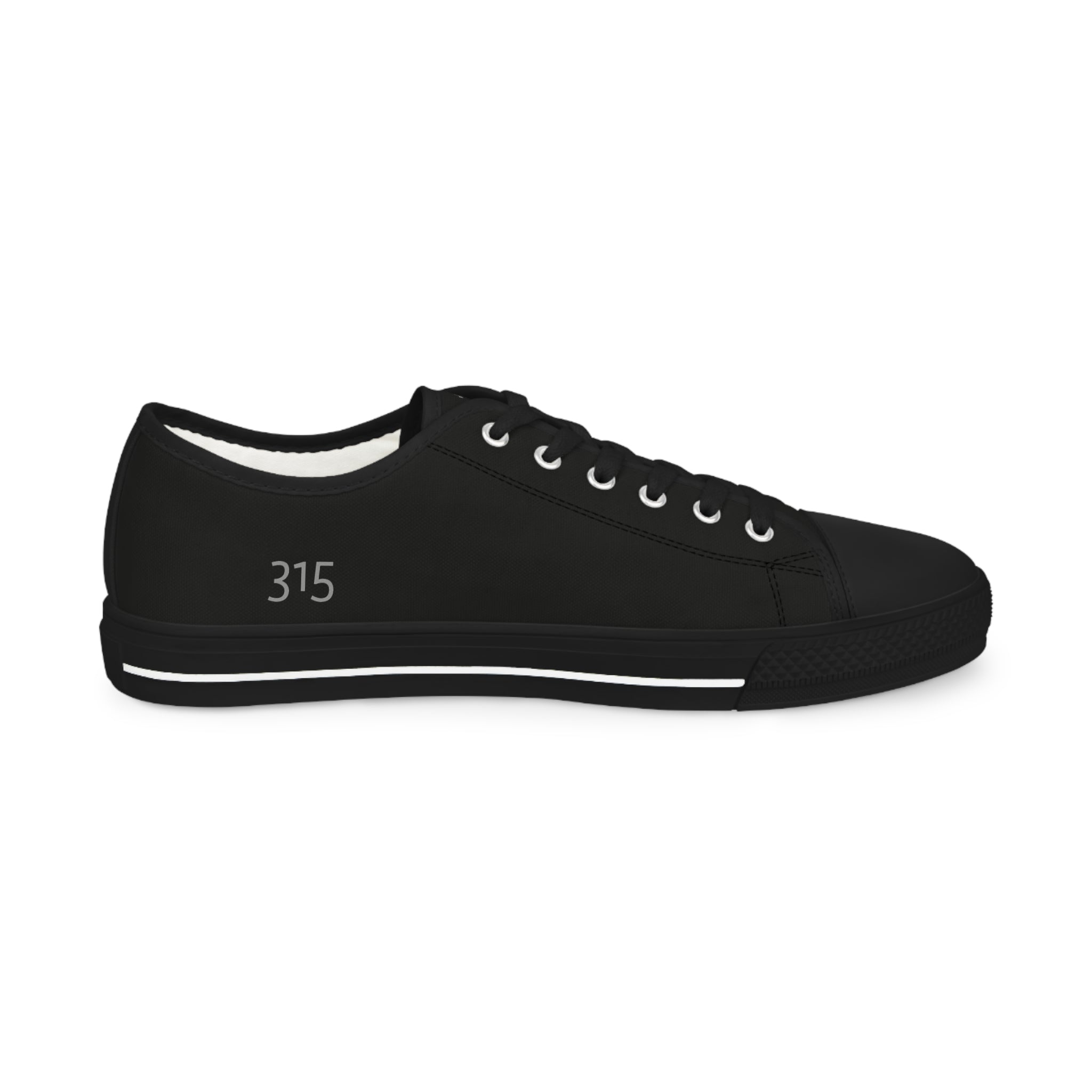 31 - Men's Low Top Sneakers TF — Minimal Grey Canvas Shoes with '315' Side Graphic
