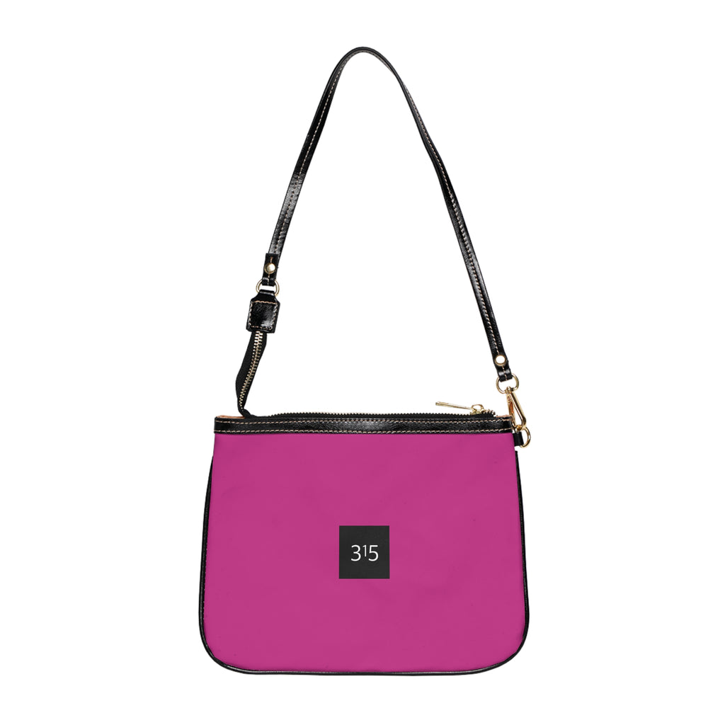 Minimalist Small Shoulder Bag with '315' Square Logo — Everyday Crossbody Purse