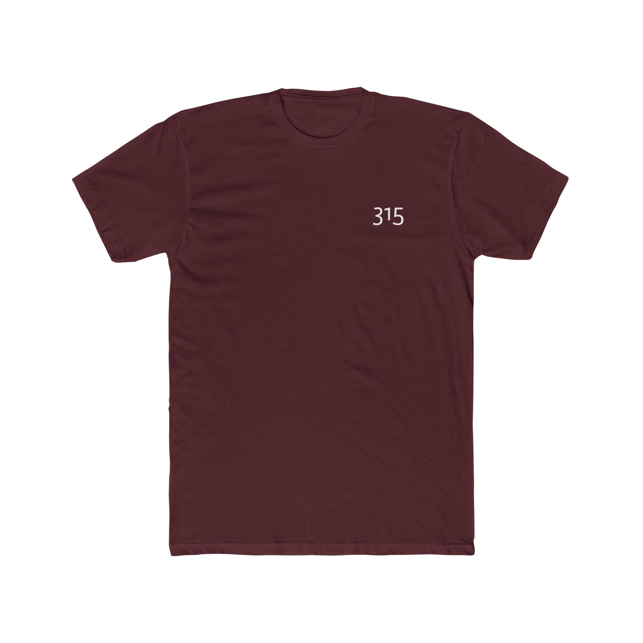 Multiple Colors Casual Unisex Cotton Crew Tee - Minimalist 315 Design