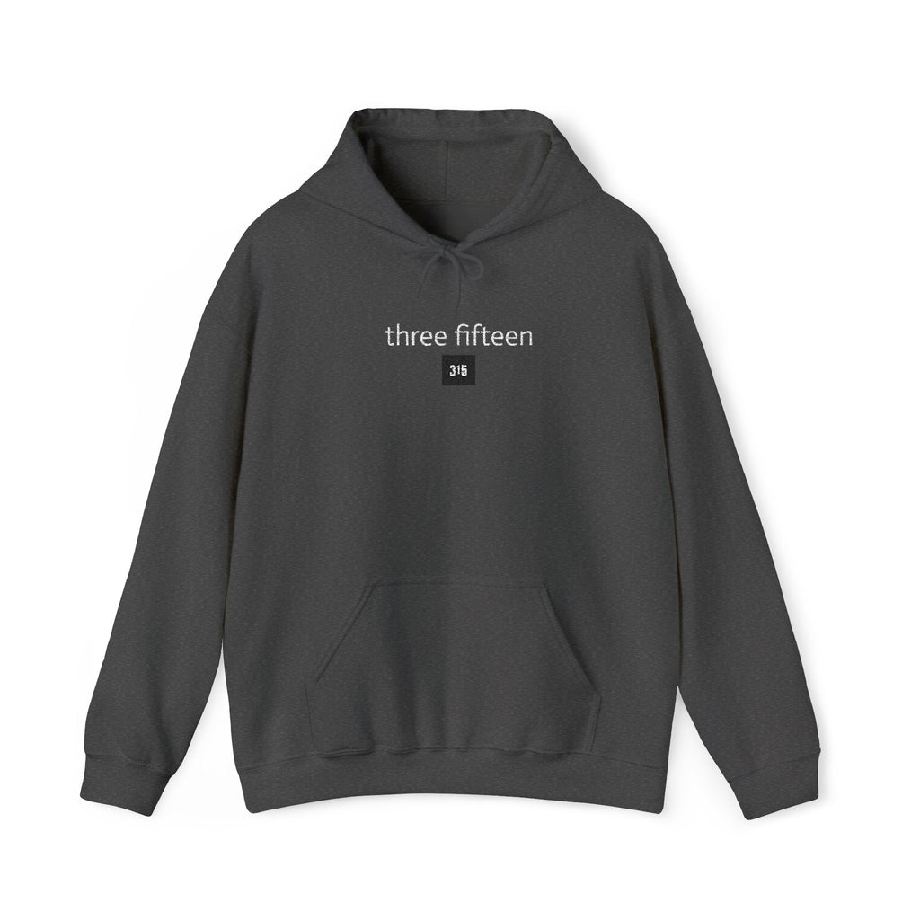 16 - 315 Square Embroidered Hoodie — Minimalist Distressed Graphic Sweatshirt