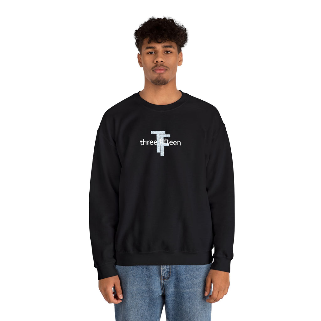 15 - TF Three Fifteen Embroidered Crewneck Sweatshirt — Minimal Graphic Pullover