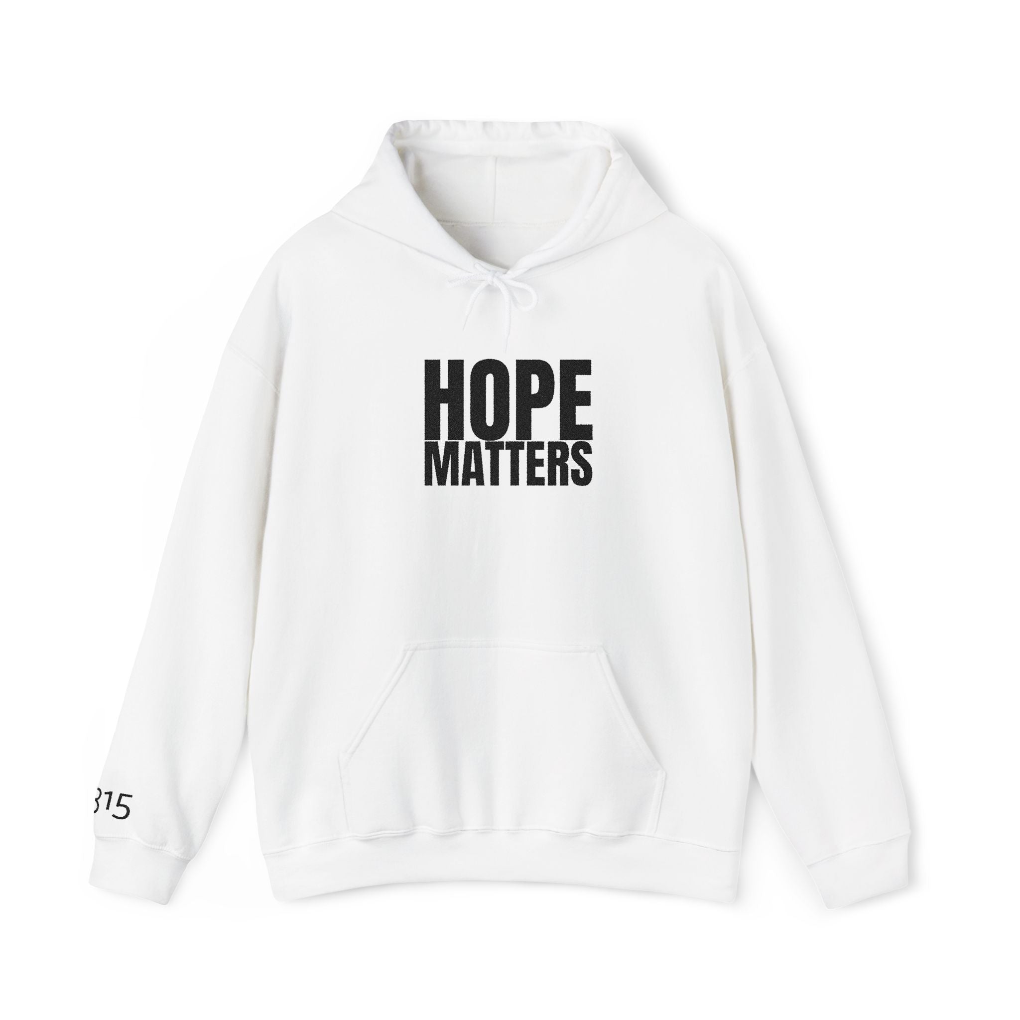 Multi Color - Hope Matters - Hoodie — Minimal Black Square Anchor Logo Pullover