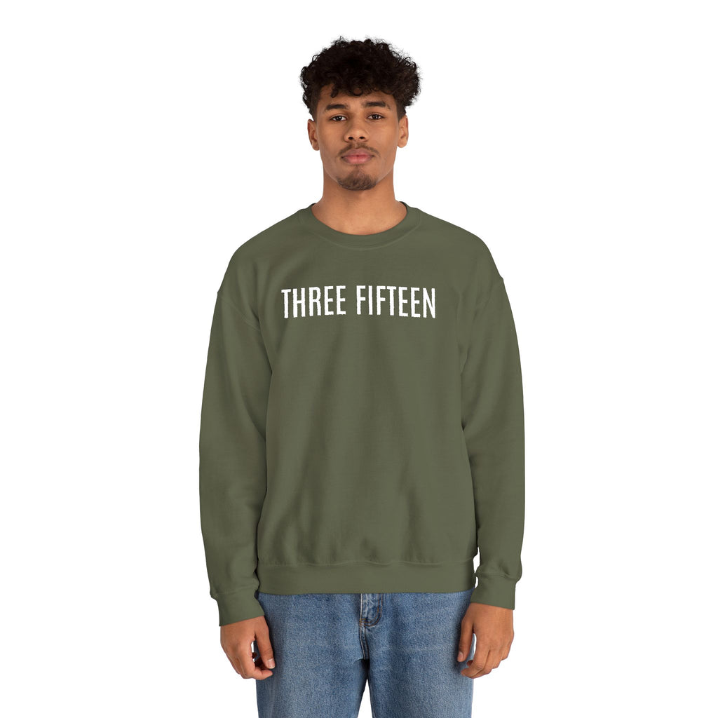 15 - Three Fifteen Embroidered Multi Colors Crewneck Sweatshirt — Minimal Black Graphic Pullover