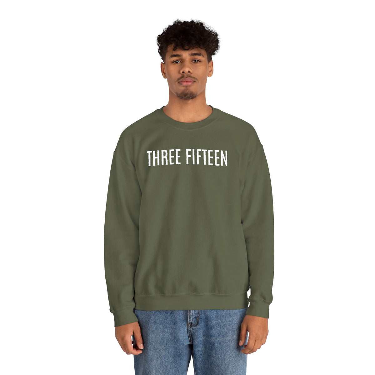 15 - Three Fifteen Embroidered Multi Colors Crewneck Sweatshirt — Minimal Black Graphic Pullover
