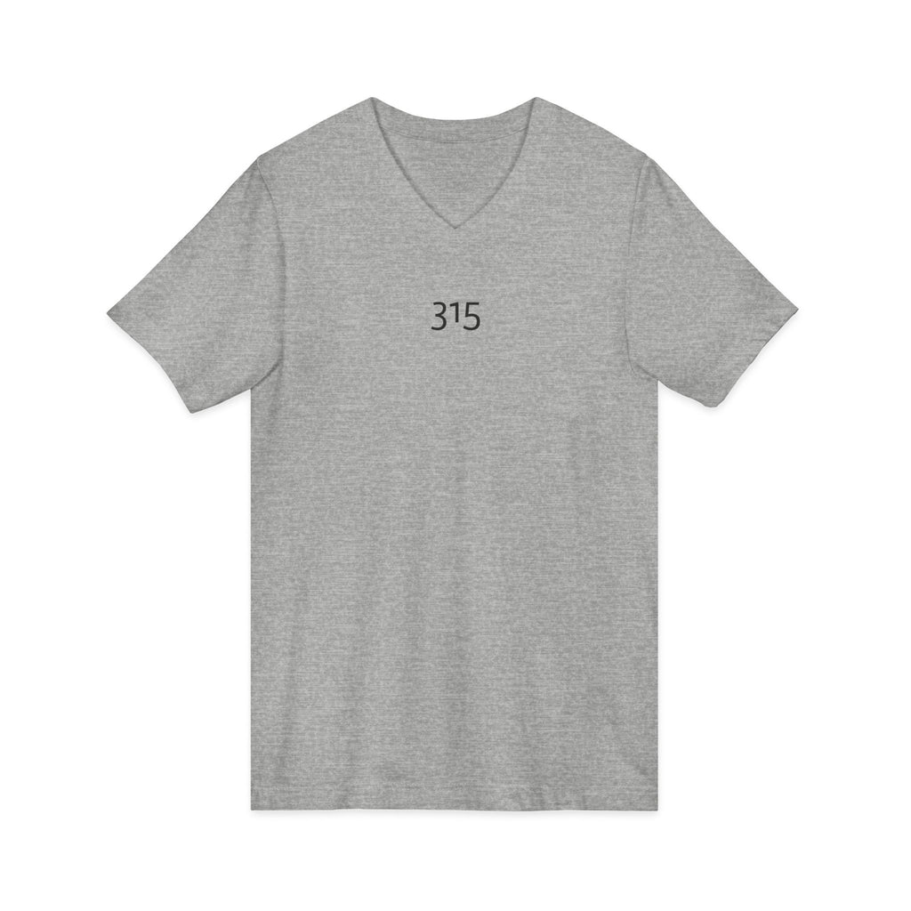 Multi Color Stylish Unisex V-Neck Tee with '315' Design