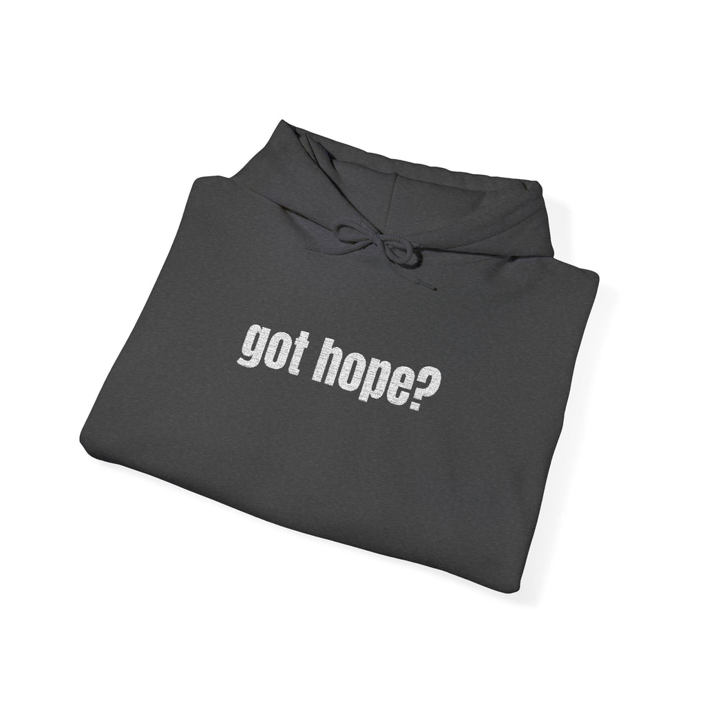 16 - Embroidered Got Hope? Hoodie Multi Color - Hope Matters - Hoodie — Minimal Black Square Anchor Logo Pullover
