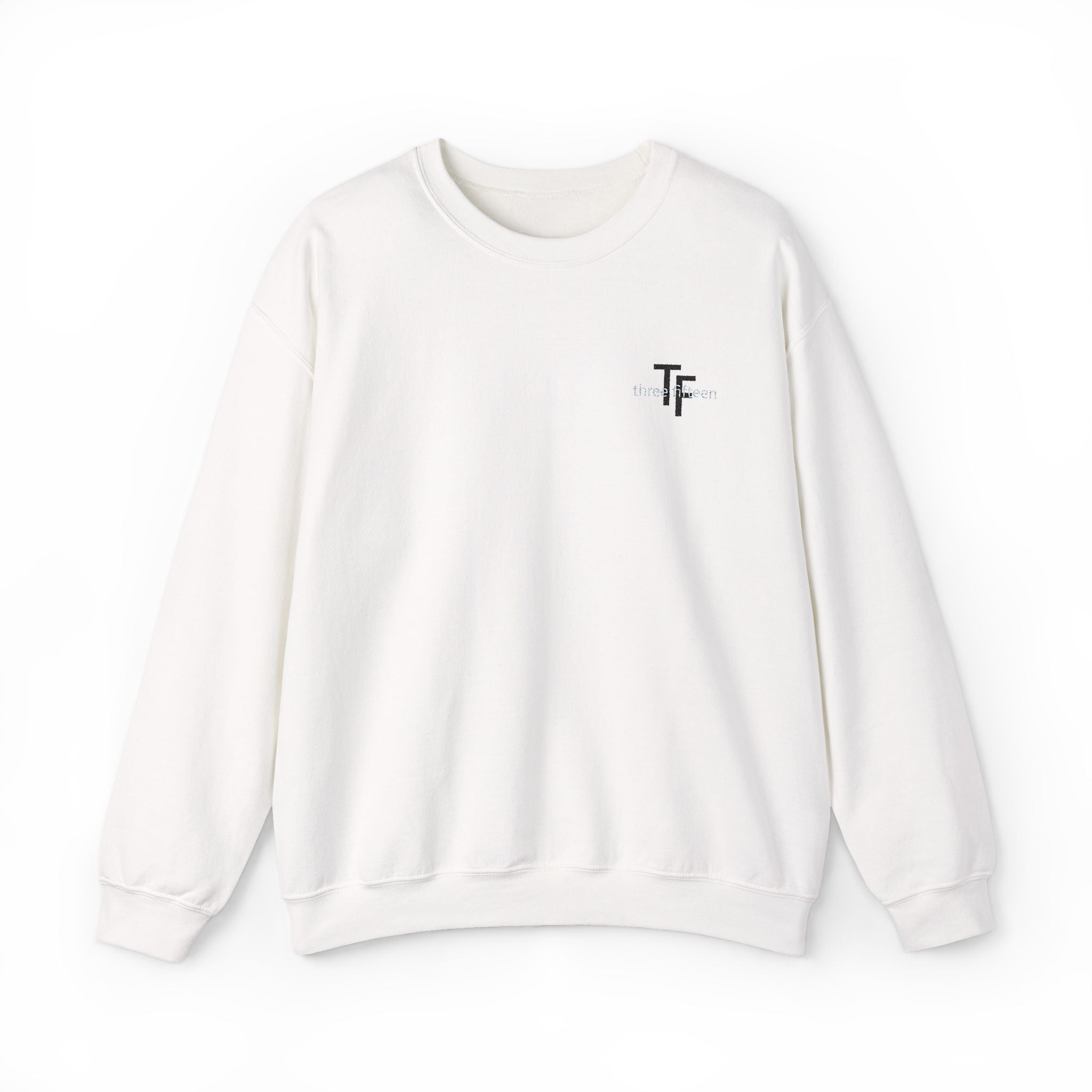 15 - TF Three Fifteen Embroidered Crewneck Sweatshirt — Minimal Graphic Pullover