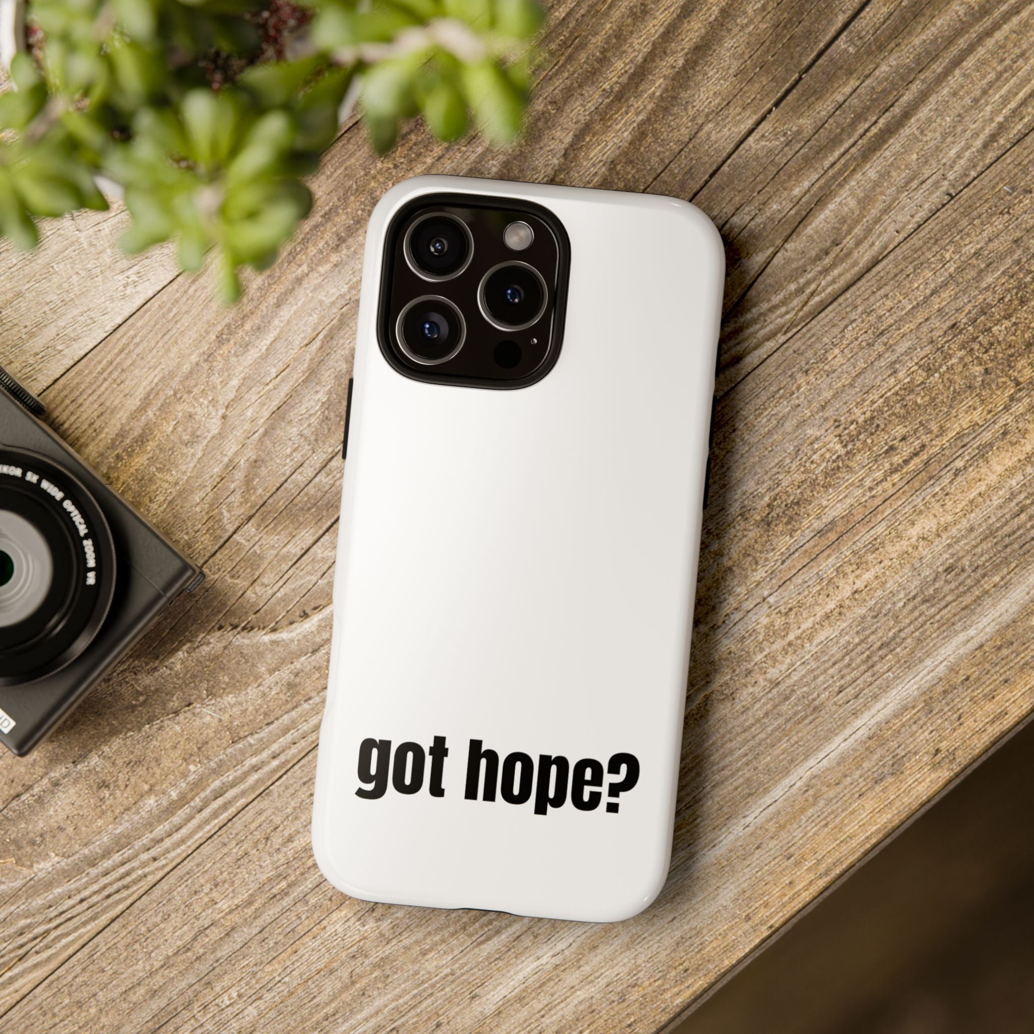 Phone Case — "got hope?" Minimalist Inspirational Protective Cover