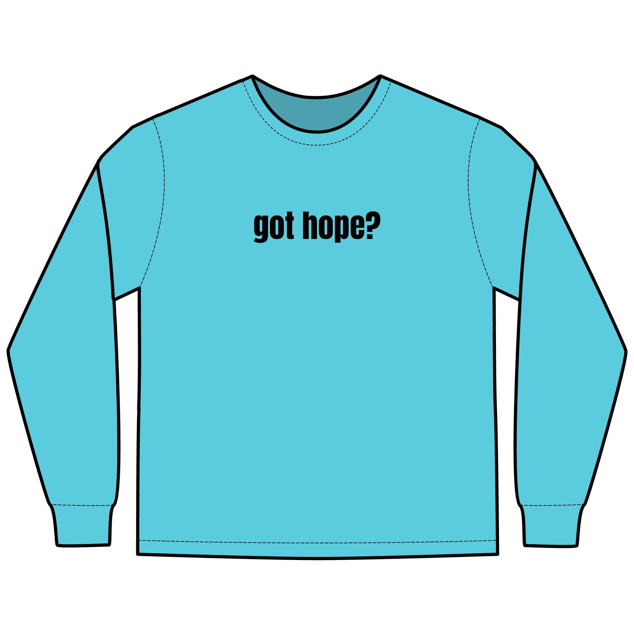 From the Inside Out Multi Colors Hanes Garment-Dyed Long Sleeve T-Shirt with 315 Print