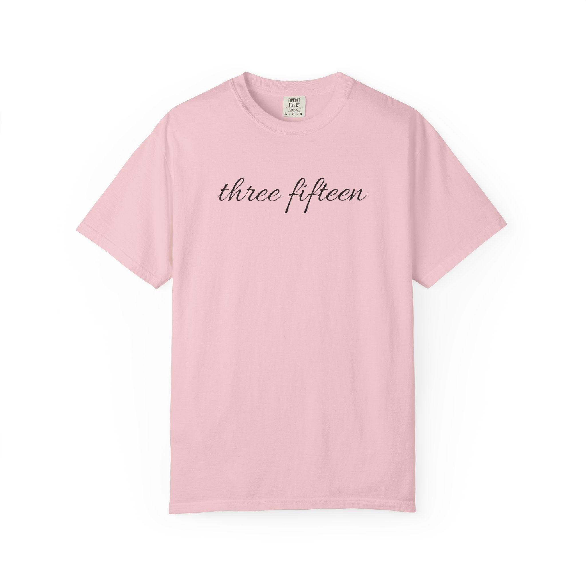 1 - Multi Colors Three Fifteen Cursive Graphic T-Shirt