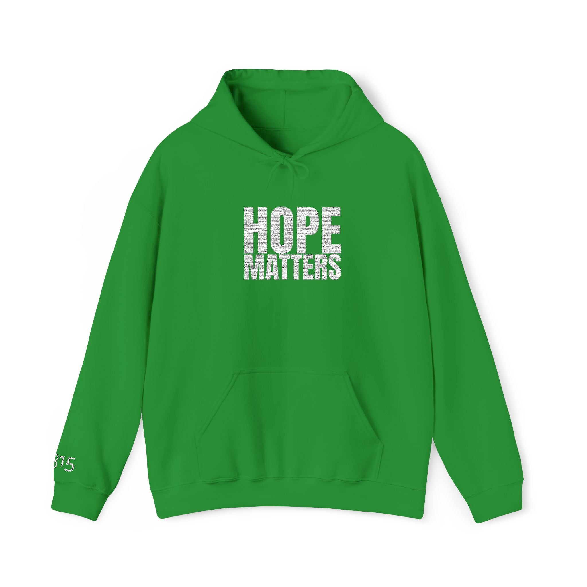 Multi Color - Hope Matters - Hoodie — Minimal Black Square Anchor Logo Pullover